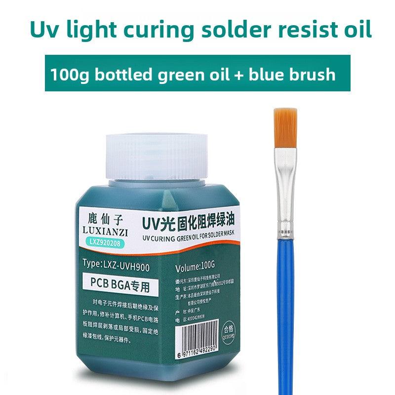 UV curing black oil for solder mask curing green oil solder mask blue oil black oil repair pcb circuit board insulating paint UV lamp Laptop Mobile Phone Repair tools