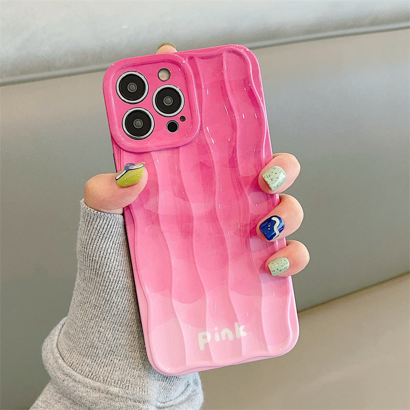 Accessories ins wind pink smudge for Apple 14 mobile phone case new iphone15promax women's 13pro silicone 11