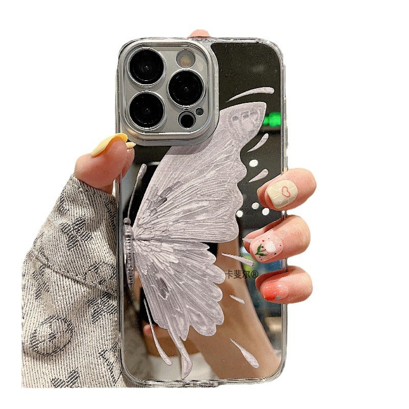 Accessories Superior sense beautiful mirror butterfly wings bracelet iphone14pro max mobile phone case apple 15 new
