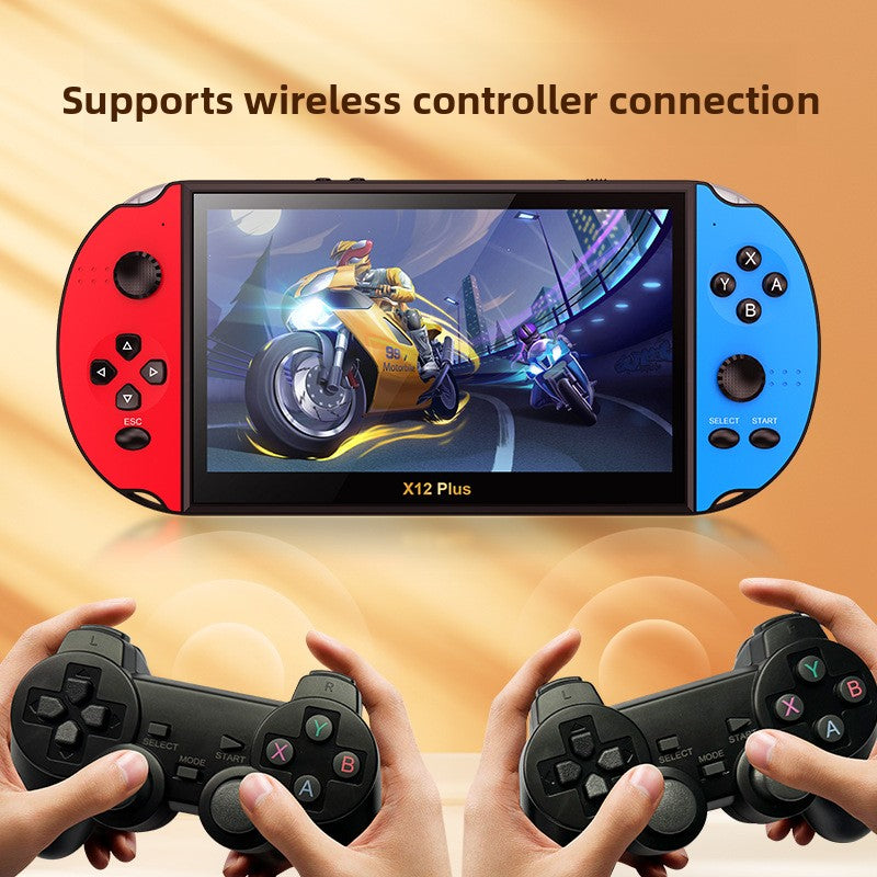 7.1" inch X12PLUS IPS HD Linux Dual Models 3000mAh rechargable 2.4G wireless gamepad games Handheld Game Player console Mini arcade 8 big emulator retro PSP handheld FC GBA