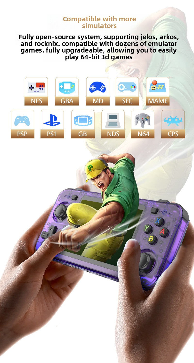 3.5" inch R36H IPS HD Linux Dual joystick Dual TF 3000mAh rechargable gamepad Ultra-Thin games Handheld Game Player console