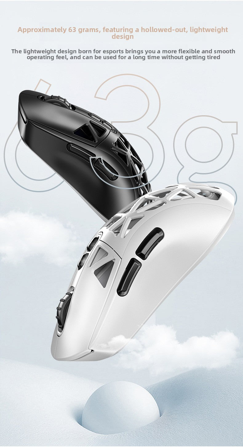 Silver carving G17 lightweight hole mouse Bluetooth wireless three-mode game e-sports computer RGB wired