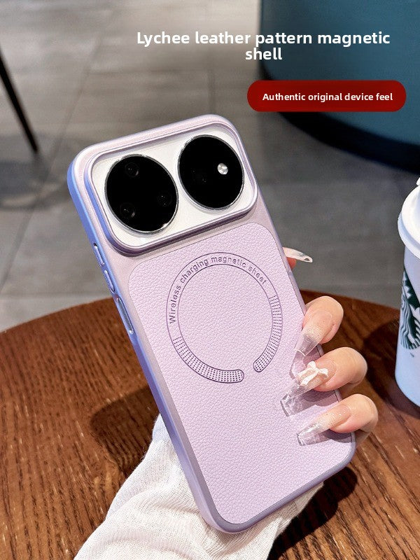 For Huawei Nova16pro mobile phone case, the new 16ultra protective case, ultra-thin lychee leather all-inclusive anti-drop 15ultra magnetic suction women's high-end soft edge hard case Phone Accessories