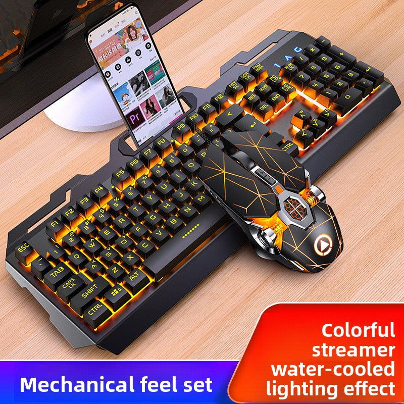 Silver Condor game keyboard, mouse and earphones three-piece set, mechanical feel keyboard and mouse kit