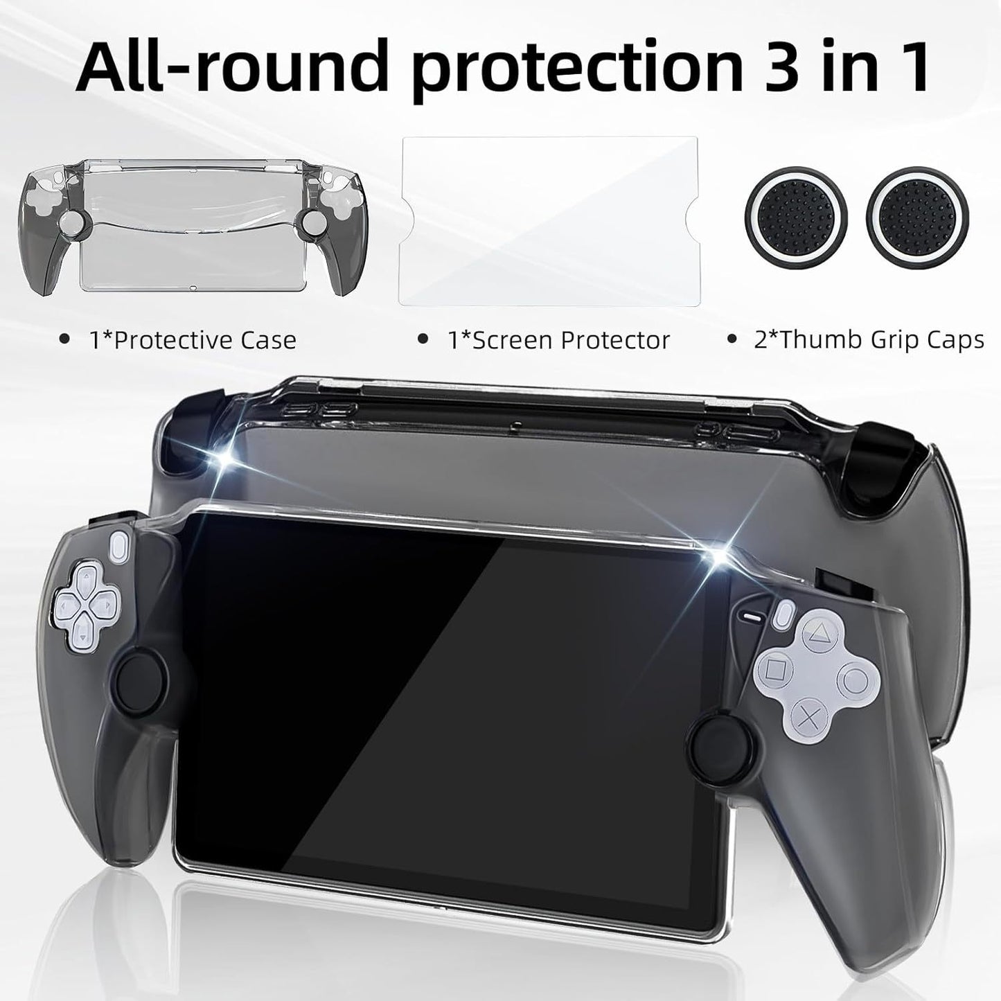 For PlayStation Portal Remote Play Crystal Case PS5 Streaming Handheld PC Case