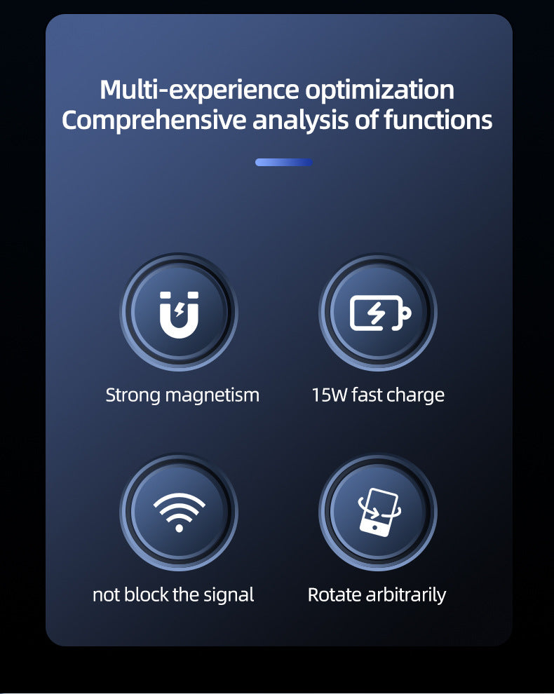 Car magnetic wireless charging 15w magnetic wireless charger, wireless magnetic attraction is suitable for Apple Android mobile phones