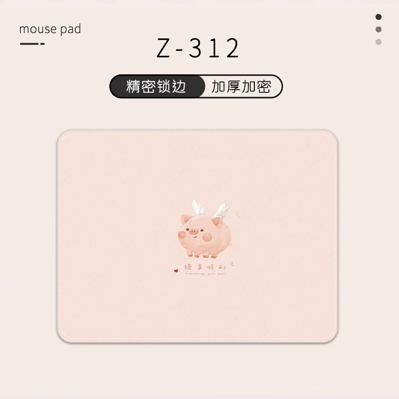 (Shipping fee not include)简约小清新鼠标垫小号便携女生可爱笔记本电脑桌垫包边滑鼠垫定制