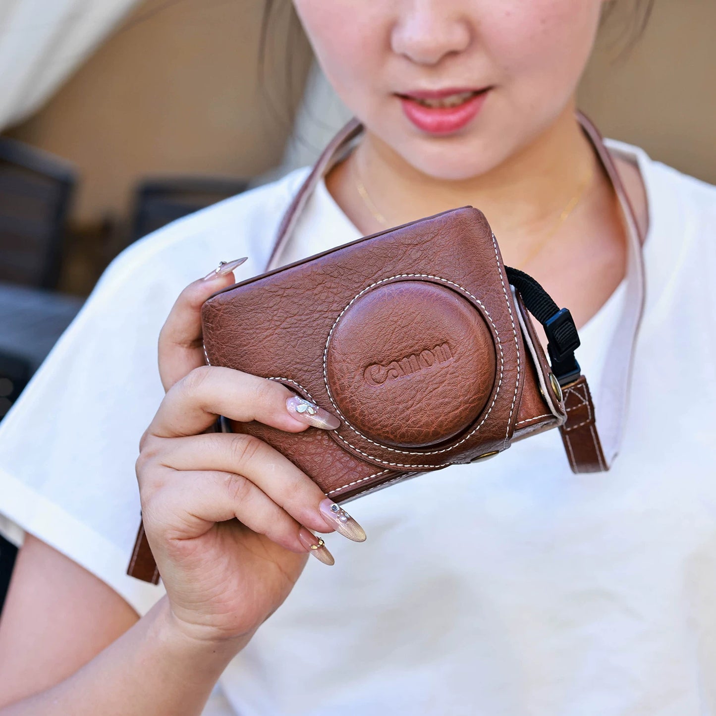 Suitable for Canon G7X3 Protective Case G7X2 Camera Case G11 G12G15/16 G1X2 Leather Case Camera Case Digital camera accessories