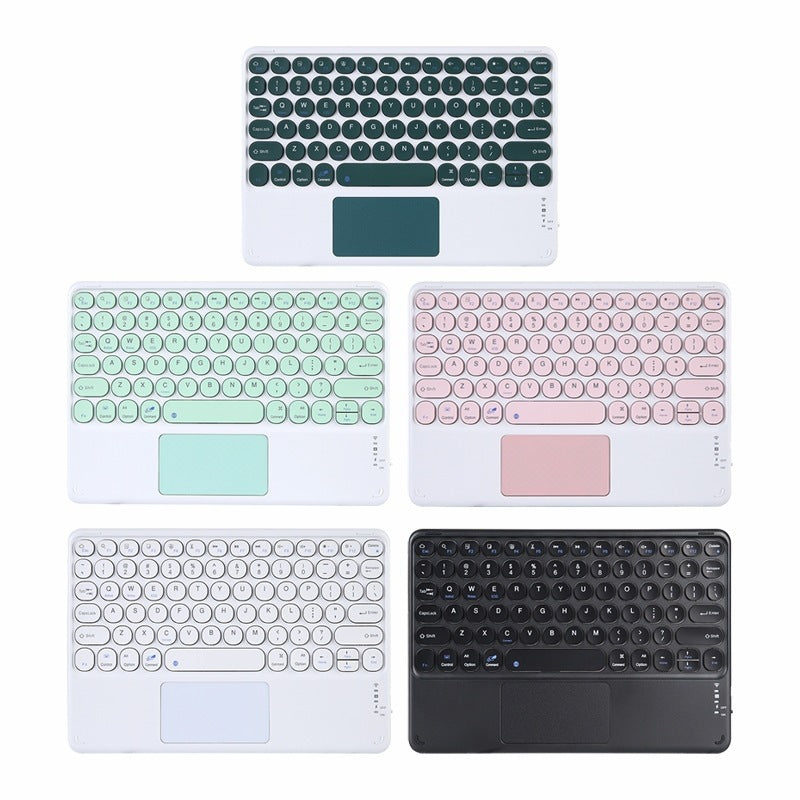 For iPad Tablet Keyboard 10 Inch Round Cap Color Touchpad Touch Bluetooth Keyboard Round Keycap Huawei Keyboard protective Accessories