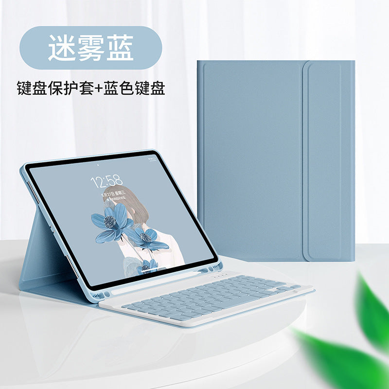 Applicable Apple ipadpro11 Bluetooth keyboard 10.2 protective case air4 pen slot mini6 keyboard leather case mouse protective Accessories