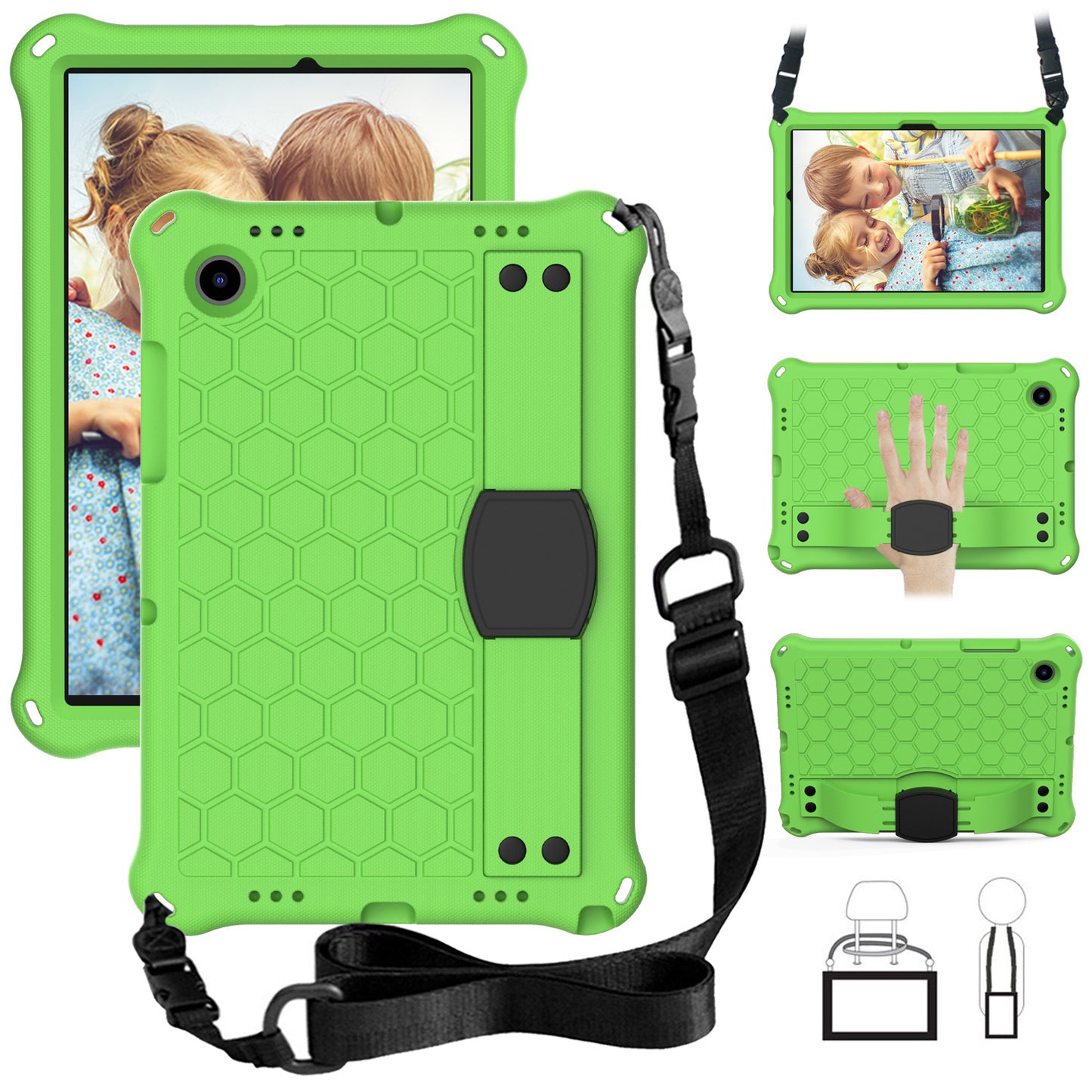 Applicable to Samsung TabA8 10.5 inch X200/X205 child safety EVA support anti-drop protective cover protective Accessories