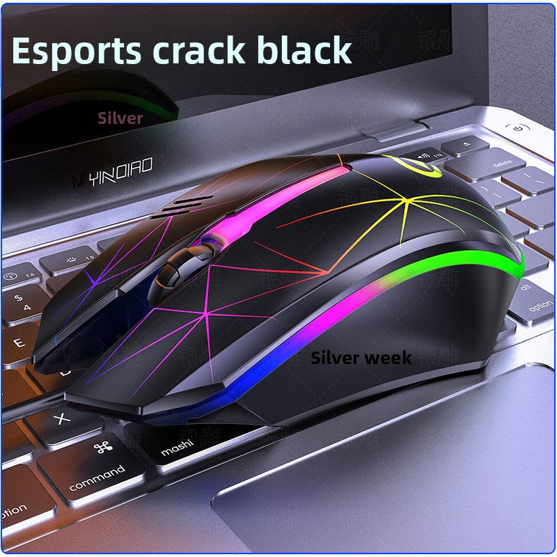 Silver Carving KMS00 Luminous Keyboard Mouse Headset Three or four-piece set USB wired game mechanical feel computer pad