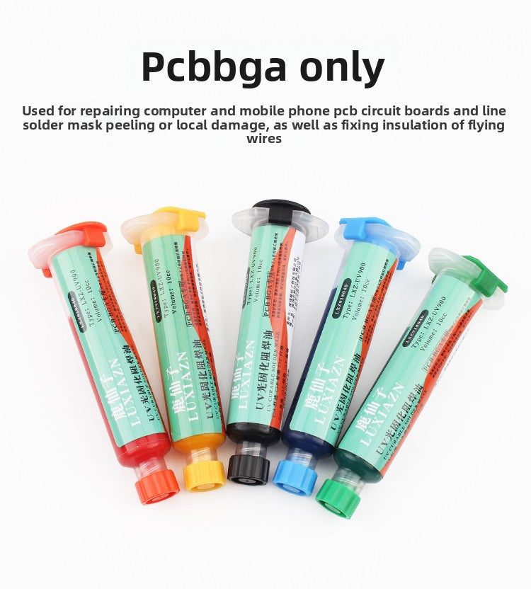 UV curing black oil for solder mask curing green oil solder mask blue oil black oil repair pcb circuit board insulating paint UV lamp Laptop Mobile Phone Repair tools