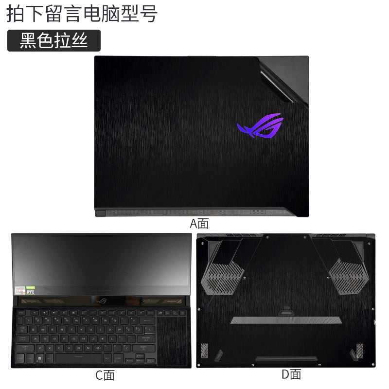 ASUS ROG ZEPHYRUS 6 Dual Screen 16-inch Laptop Film 2022 Player Country GX650R Game Competitive Ben Shell Sticker ROG ZEPHYRUS 5th Generation 43S Black Frosted Body Protective Film