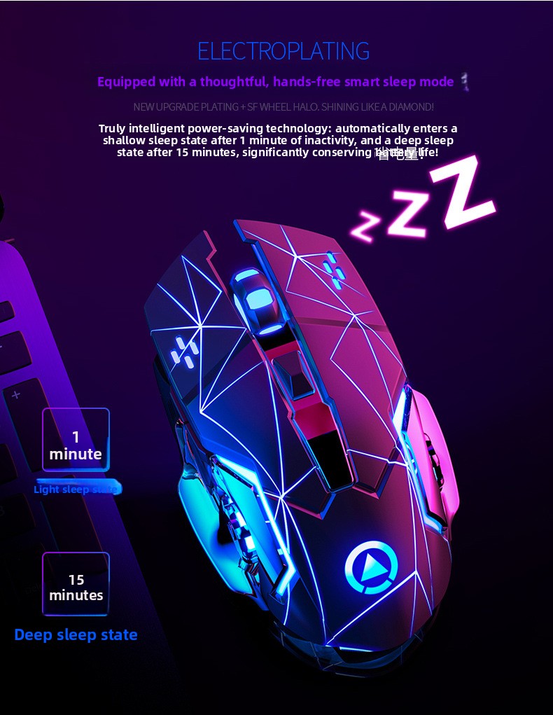 Silver Condor A4 rechargeable wireless mouse mute computer home office e-sports game