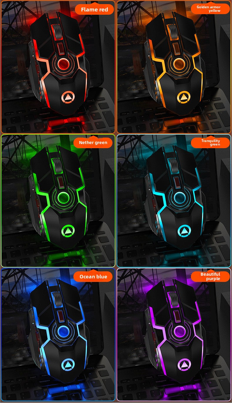 Silver Condor A5 wireless mouse, charging game RGB luminous silent computer accessories Amazon manufacturer private mold