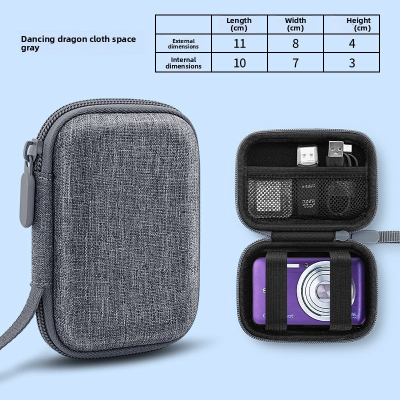 OLYSON CCD Camera Bag Small Camera Case Card Storage Box Digital Camera for Sony Canon ixus Fuji Nikon Samsung Panasonic Hard Case Drop-proof Waterproof Portable Bag Digital camera accessories