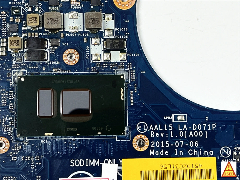 (Shipping fee not include)motherboard system board  3459 3559 CN-085Y8T SR2EY i5-6200U PM LA-D071P