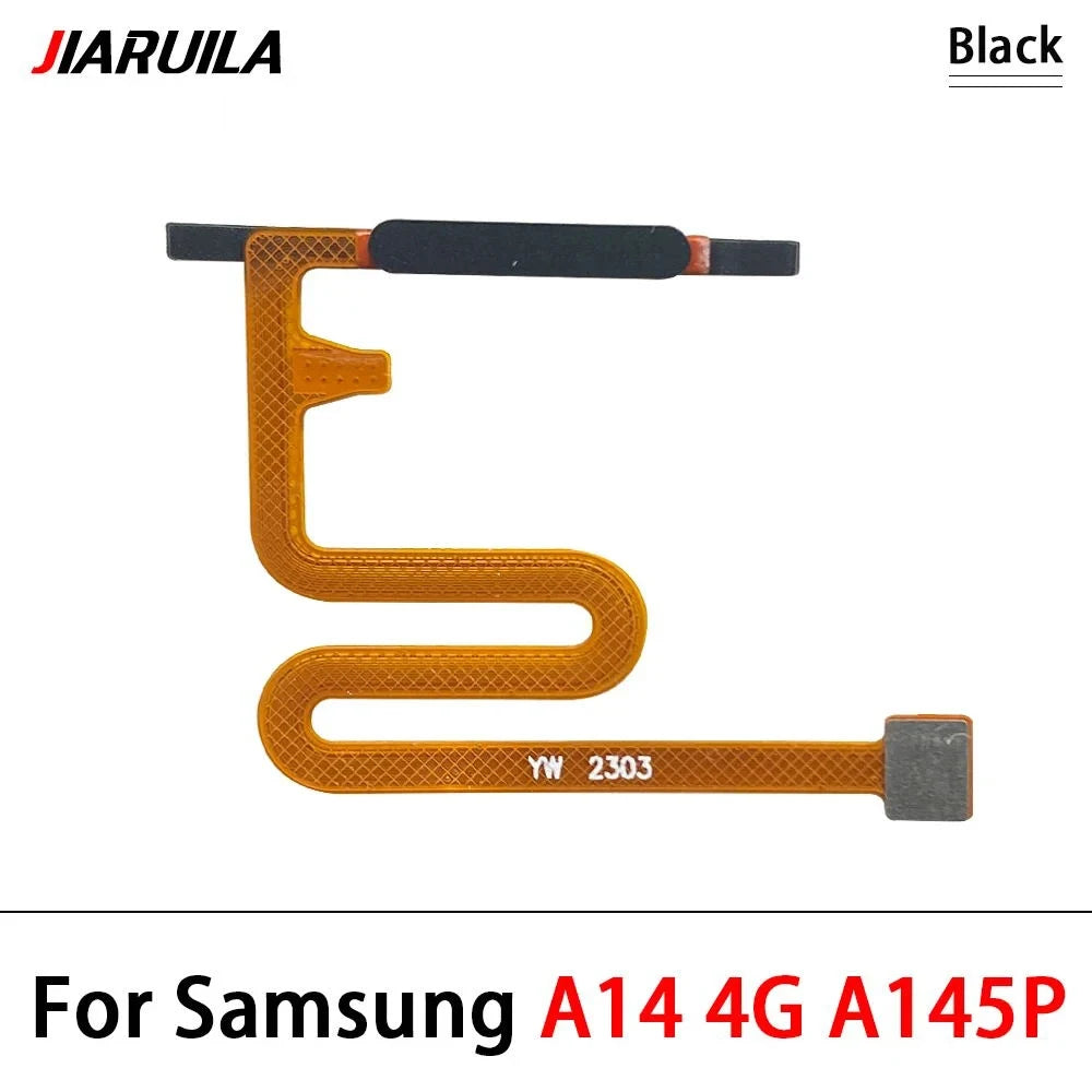 10Pcs, For Samsung A14 4G 5G A145F A145P A146B A146P Fingerprint Sensor Home Return Key Menu Button Flex Cable Samsung phone repair parts