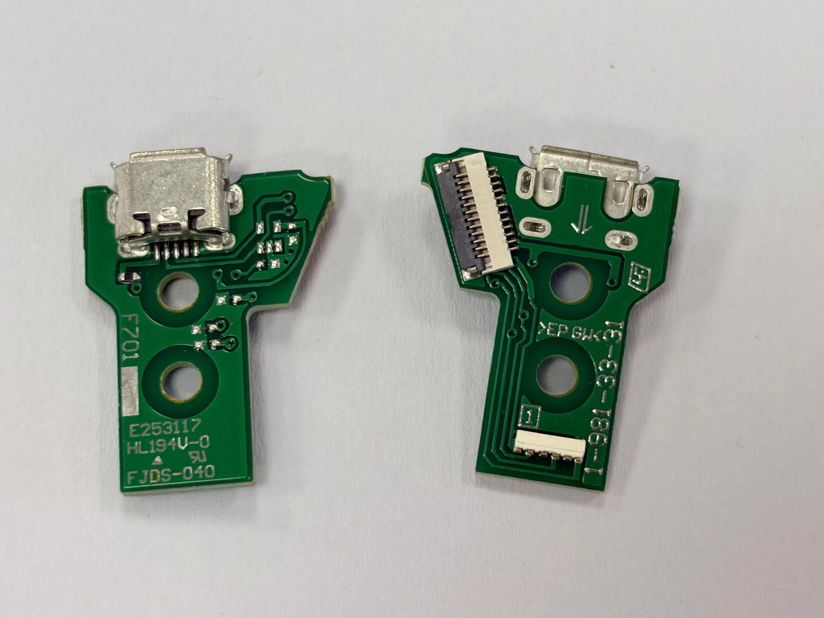10/20/30PCS Micro USB Charging Port Socket Circuit Board With 12PIN Ribbon Flex Cable For PS4 Slim PRO JDS 040 Controller  Game console repair parts