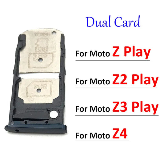 New For Motorola Moto Z Z2 Z3 Z4 Play Dual SIM Card Tray Slot Holder Replacement Parts Motorola phone repair parts
