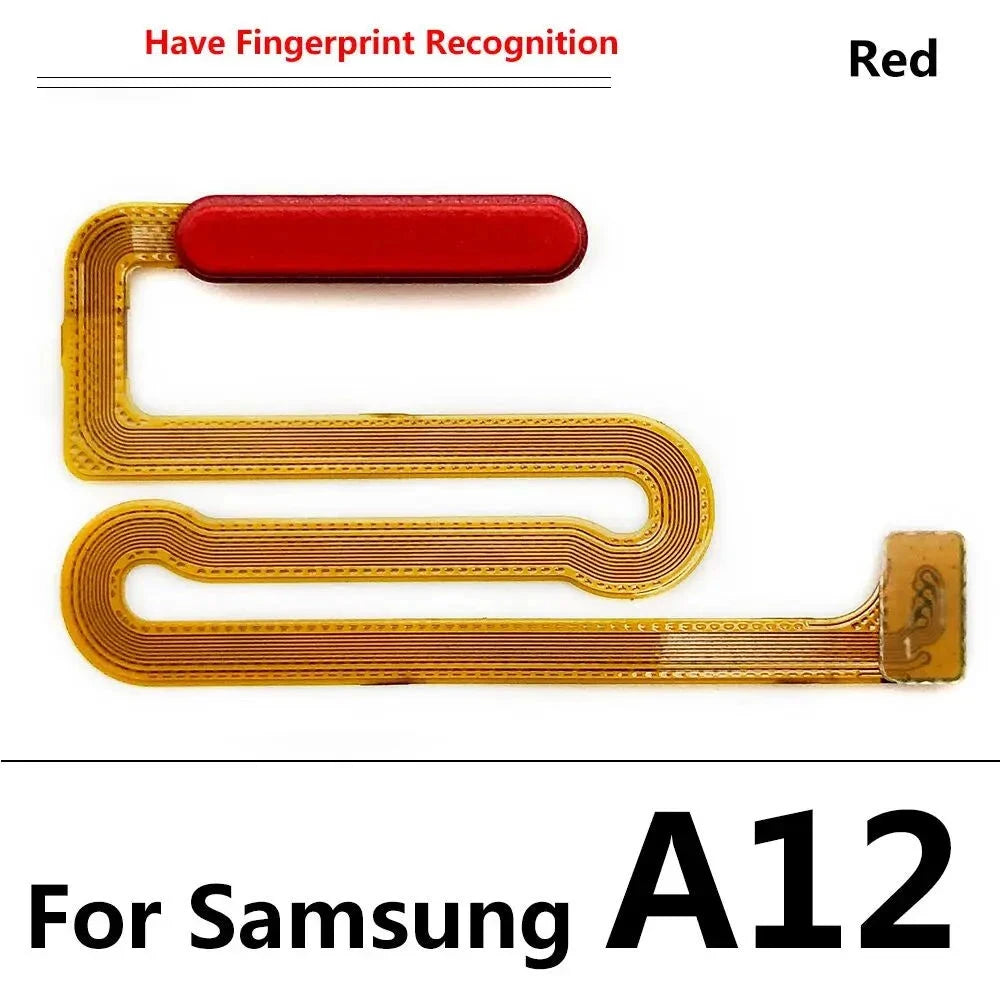 New For Samsung A12 A125 A125F Home Button Fingerprint Sensor Flex With Power Key Button Flex Cable Samsung phone repair parts