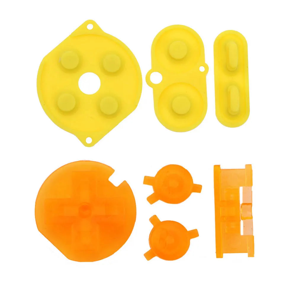 1Set For Gameboy Color GBC Silicone Rubber Conductive Button & Colorful Plastic D Pads A B Power ON OFF Buttons Keypads Game console repair parts