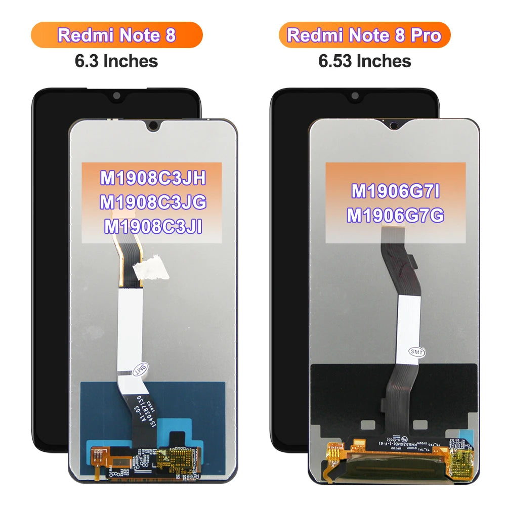 Screen for Xiaomi Redmi Note 8 Pro M1906G7I Lcd Display Digital Touch Screen with Frame for Xiaomi Redmi Note 8 Replacement Xiaomi phone repair parts