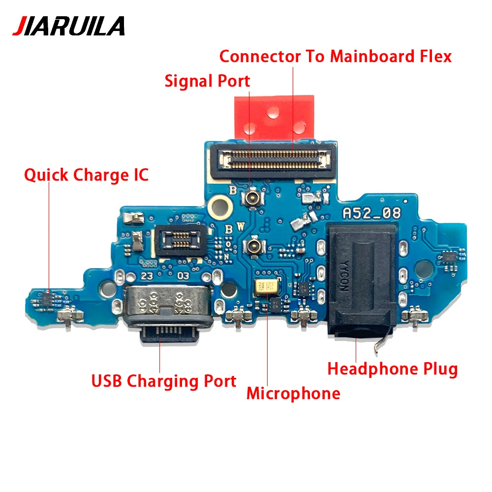 For Samsung A13 A23 A33 A53 A52 A72 A14 A24 A34 A54 4G 5G USB Charging Port Dock Charger Connector Board With Micro Flex Cable Samsung phone repair parts