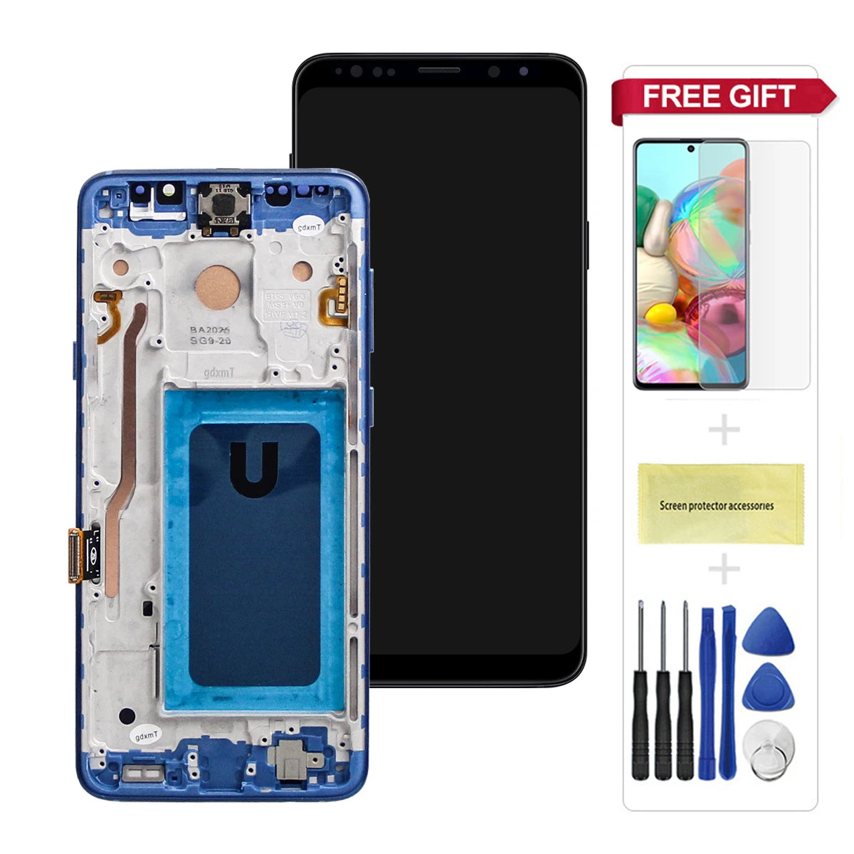 S9 Plus Display Screen Assembly for Samsung Galaxy S9+ G965F G965F/DS Lcd Display Digital Touch Screen with Frame Replacement Samsung phone repair parts