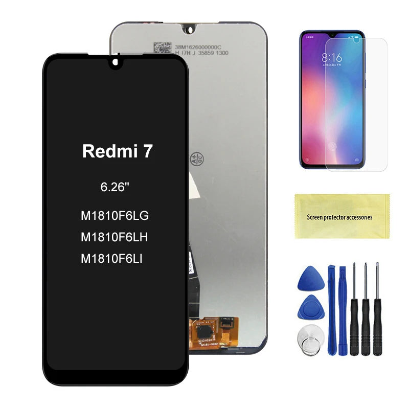 Display Screen for Xiaomi Redmi Note 7 M1901F7G LCD Display Touch Screen Digitizer with Frame for Redmi 7 Redmi7 Replacement Xiaomi phone repair parts