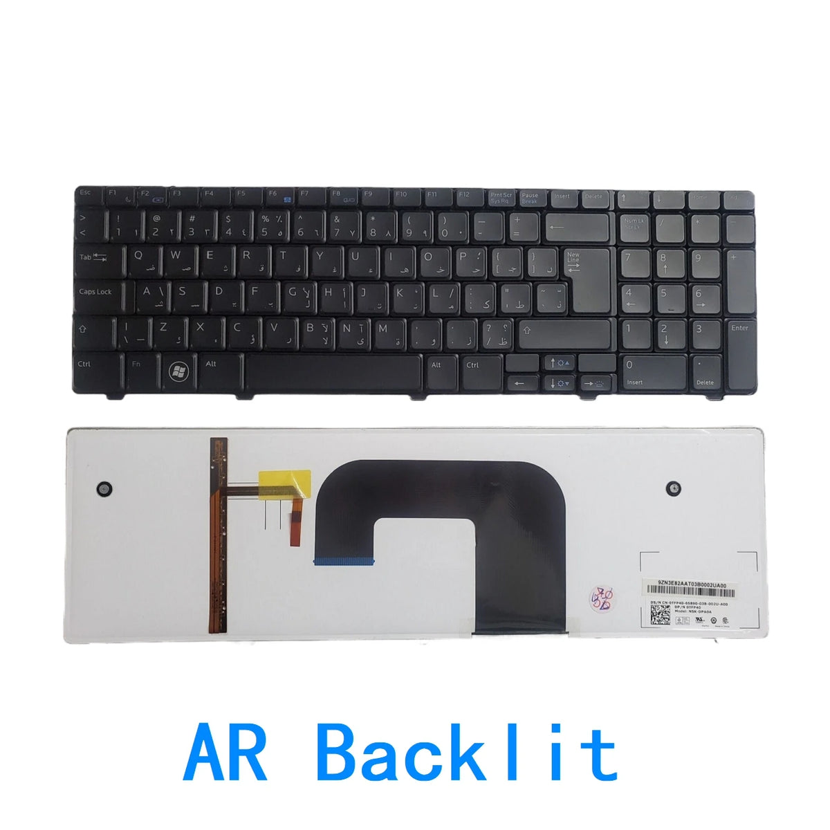 New US Spanish Arab Portuguese Language  Backlit Keyboard For Dell Vostro 3700 V3700 Notebook PC Replacement KeyboardDell laptop repair parts