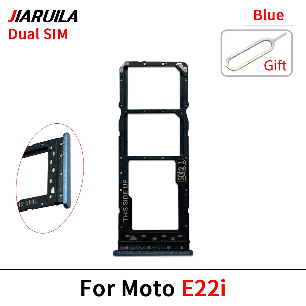 10Pcs, SIM Card Tray Slot Holder Adapter Accessories For Motorola Moto E13 E32 E22 E22i Motorola phone repair parts