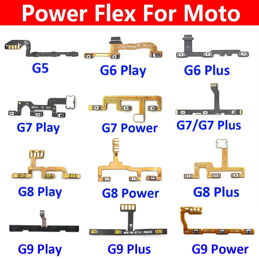 Power On Off Volume Button Flex Cable For Motorola Moto G5 G5s G6 G4 G8 G7 G9 Plus Play Power Lite Motorola phone repair parts