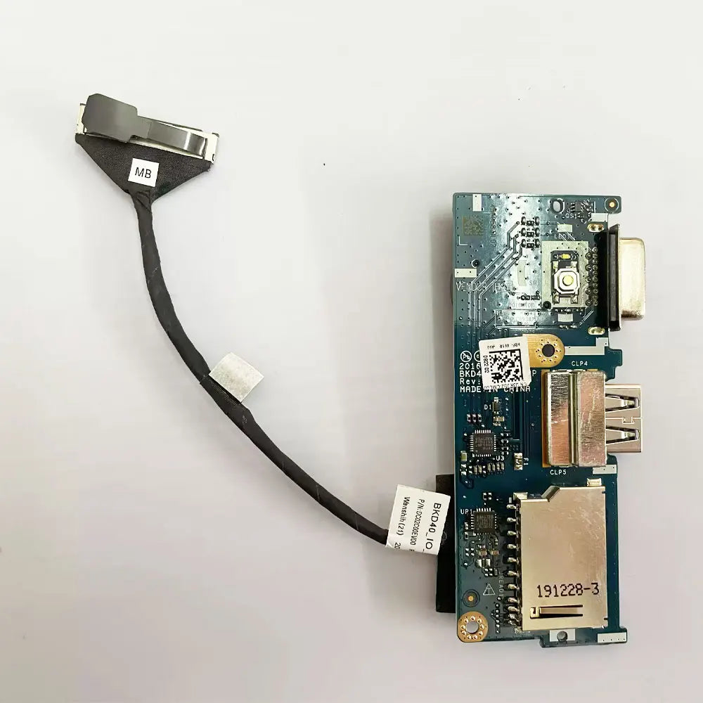 OEM For Dell Vostro 5468 P75G Laptop Card Reader VGA USB Jack Port Switch Power Button Board Cable Repairing LS-D822P 03RJG2 Dell laptop repair parts