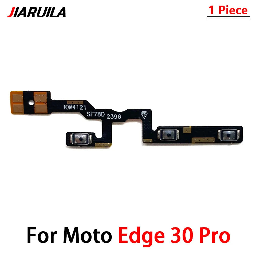 10Pcs/Lot, Power on off Volume Key Button Flex Cable For Motorola For Moto Edge 20 30 Pro Lite 30 40 50 Neo Ultra Fusion Plus Motorola phone repair parts