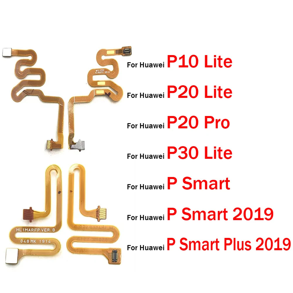 Home Button Fingerprint Sensor Scanner Touch ID Connecter Flex Cable For Huawei P10 P20 P30 lite Pro P Smart Plus 2019 Huawei phone repair parts