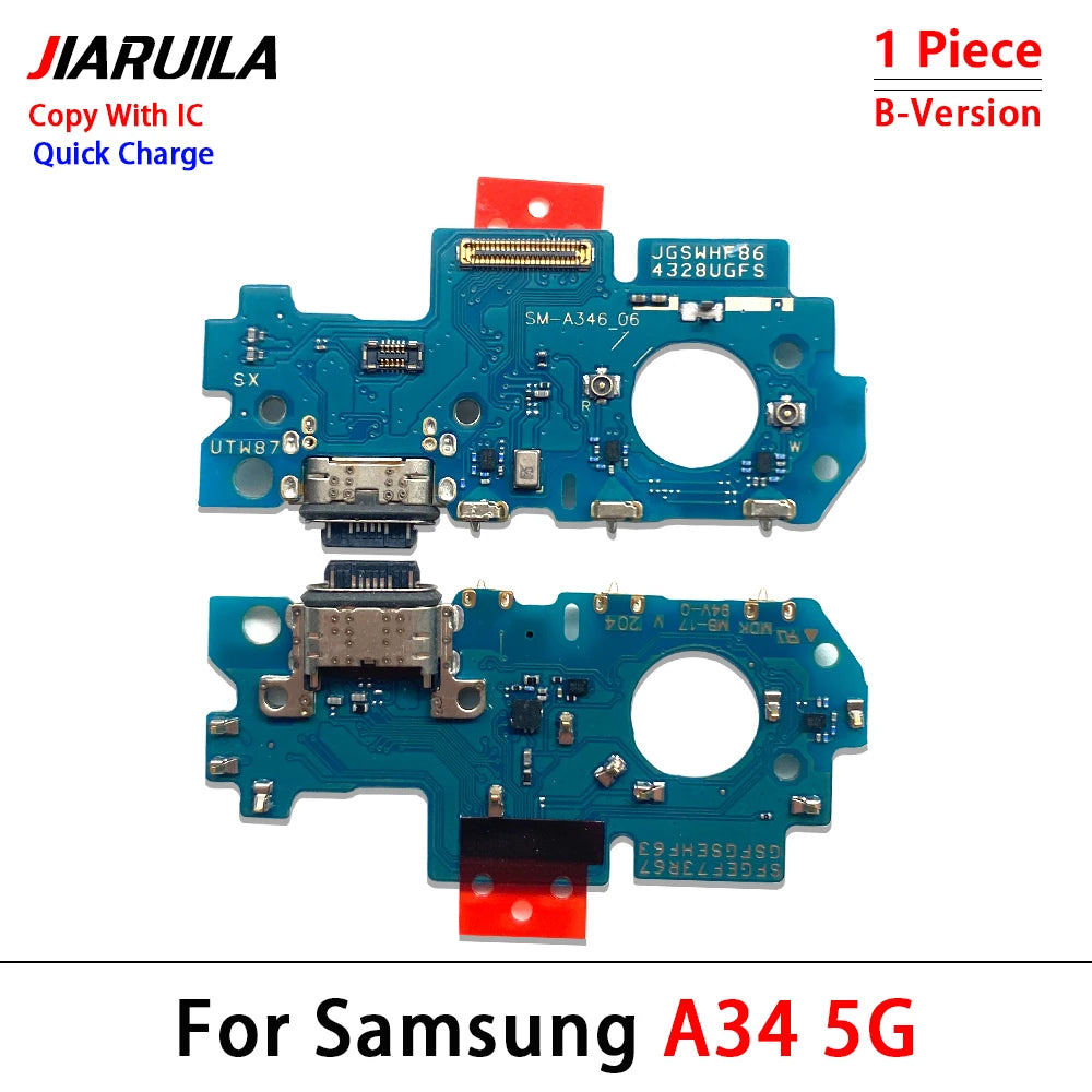 For Samsung A13 A23 A33 A53 A52 A72 A14 A24 A34 A54 4G 5G USB Charging Port Dock Charger Connector Board With Micro Flex Cable Samsung phone repair parts