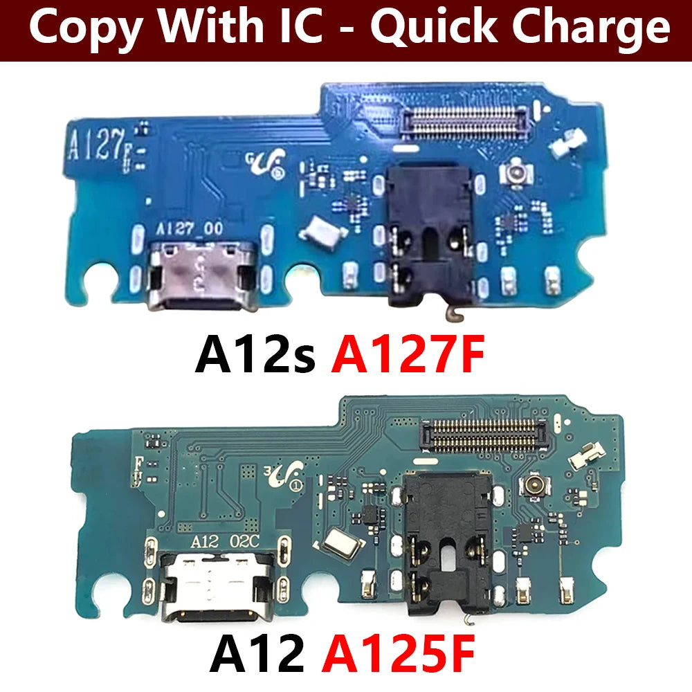 USB Charging Port Board Flex Cable Connector Microphone Module For Samsung A12 A125 A125F A12s A127 A127F A12 Nacho Samsung phone repair parts