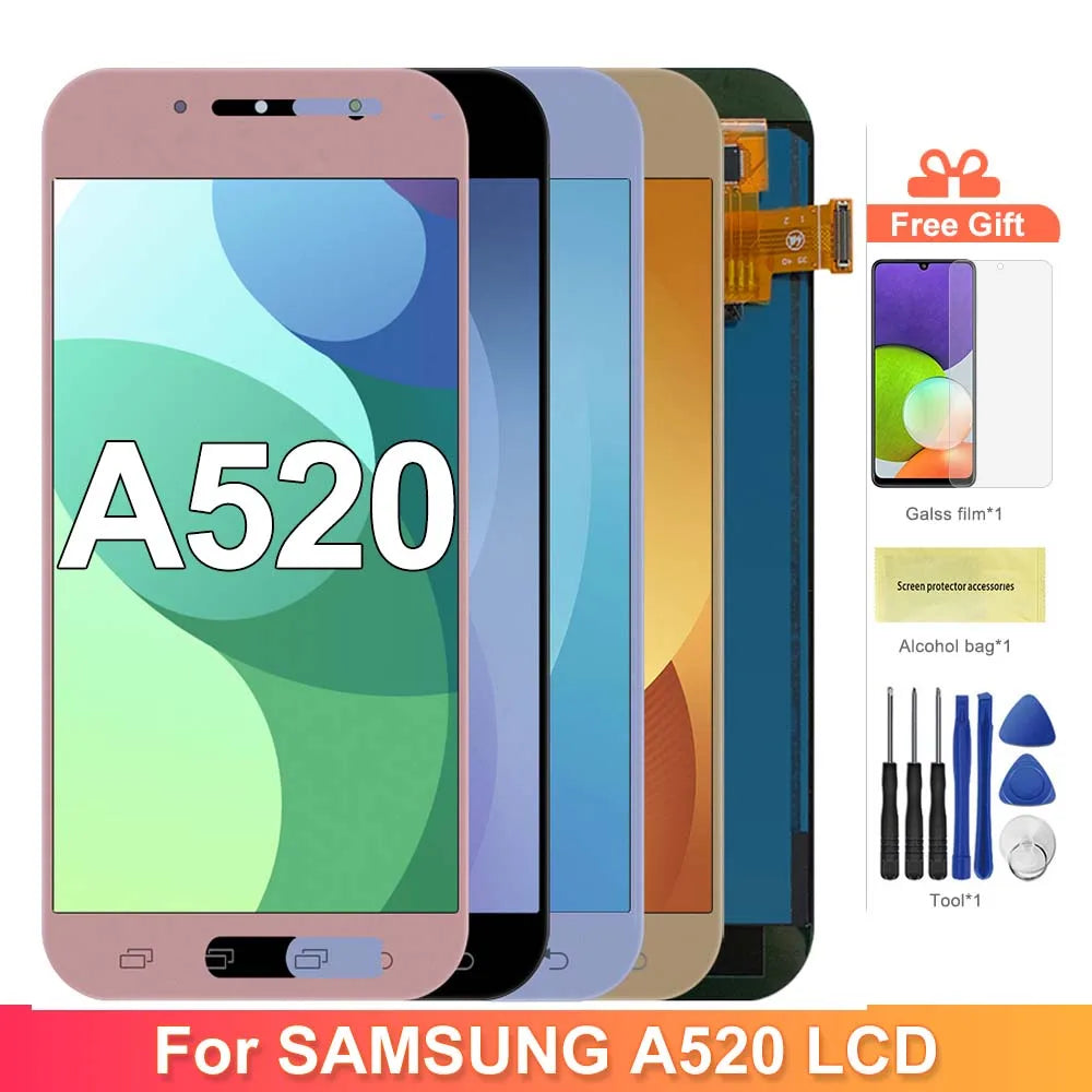 TFT A520 For Samsung Galaxy A5 2017 A520 A520F A520F/DS Lcd Display Touch Screen Digitizer Replacement Display Screen 100%Tested Samsung phone repair parts