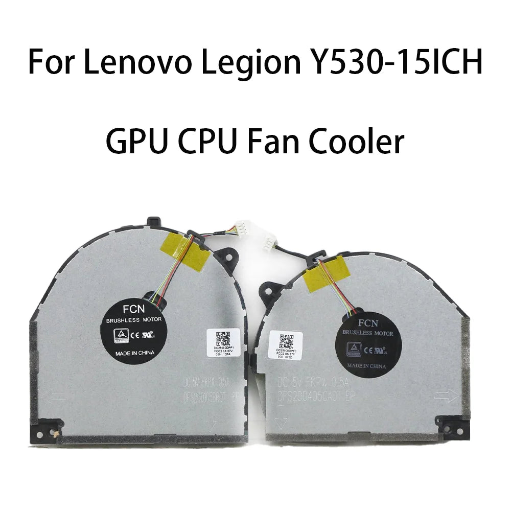 Cooling Fan For Lenovo Legion Y530-15ICH GPU CPU Fan Cooler Radiator FRU 5F10T02813 Lenovo laptop repair parts