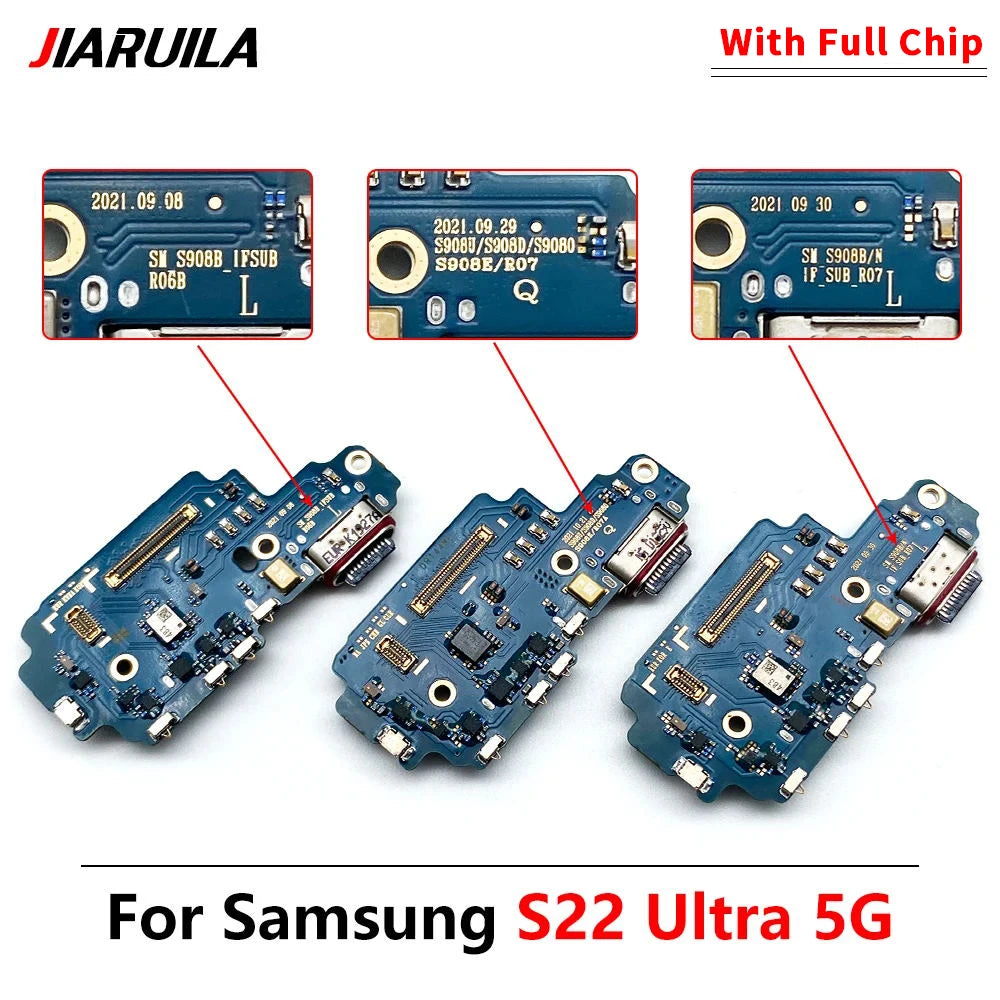 USB Charging Board Port Dock Charger Connector Flex Cable For Samsung S22 Plus Ultra 5G S908B S901B S906B Samsung phone repair parts