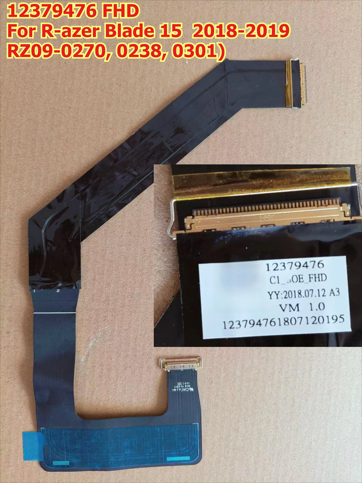 LCD/LED/LVDS Cable For Razer Blade 15 RZ09-0301/0238 RZ09-0367 12379476 12464066 12618459 12688011 144HZ UHD FHD screen cable Razer laptop repair parts