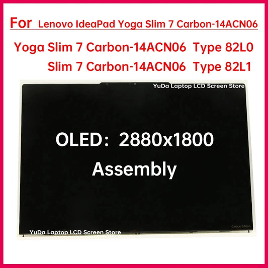 14" Laptop LCD Touch Screen For Lenovo IdeaPad Yoga Slim 7 Carbon-14ACN06 Type 82L0 82L1 Display Digitizer Assembly Replacement Lenovo laptop repair parts
