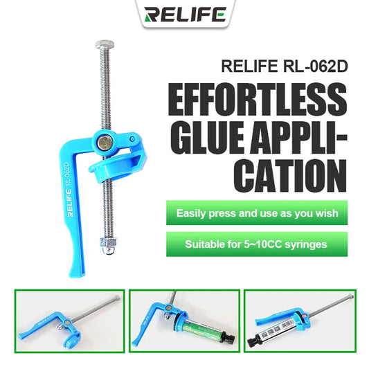 RELIFE RL-062D Manual Glue Gun High Strength Injection Molding for 5~10CC Syringe Soldering Oil Paste Structural Adhesive Tool Professional Repair Tools