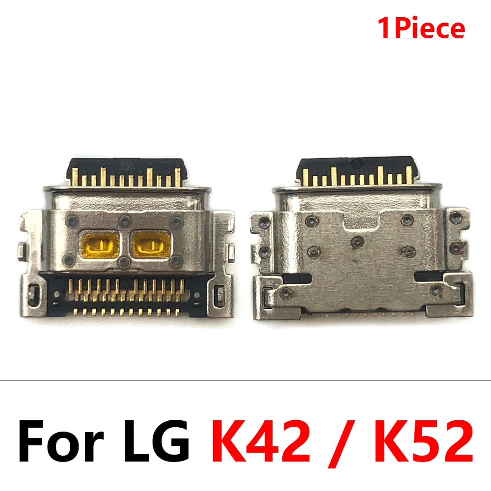 100Pcs USB Charging Port Connector Charge Jack Socket Plug Dock For LG K9 K11 K41s K51 K51s K52 K42 K50 K50s K50 K10 K12 Plus LG phone repair parts