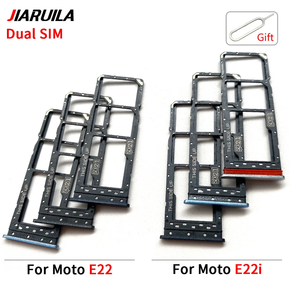 New For Motorola Moto E13 E32 E22 E22i Micro Nano SIM Card Holder Tray Slot Holder Adapter Socket Motorola phone repair parts