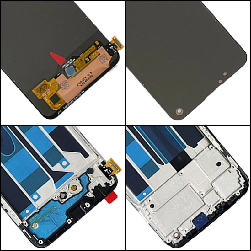 6.4"Super AMOLED For Oppo Realme 8 4G RMX3085 LCD Display Touch Screen Digitizer For Realme 8 Pro RMX3081 LCD With Fingerprint  Oppo phone repair parts