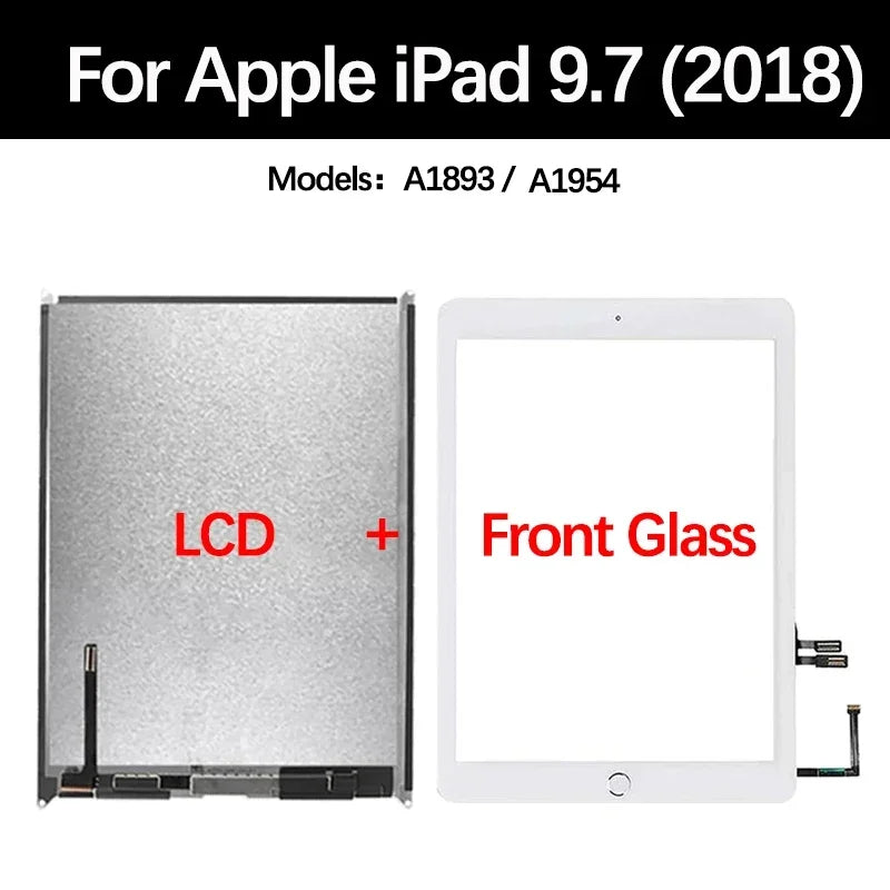 LCD Touch Screen For Apple iPad 6 6th Gen A1954 A1893 iPad 9.7 2018 Assembly Digitizer Front Glass Display Panel Replacement  iPad repair parts