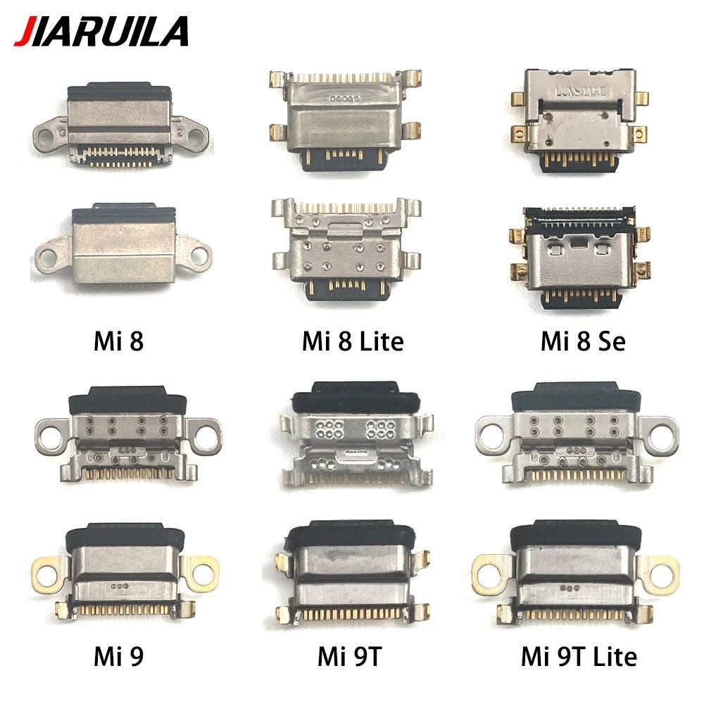 2Pcs, For Xiaomi Mi 8 9 Se 9T 10 10T 11 11T 12 Lite Pro Mi A1 A2 A3 USB Charging Port Connector Charge Jack Socket Dock Xiaomi  Xiao mi phone repair parts
